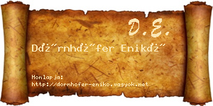 Dörnhöfer Enikő névjegykártya