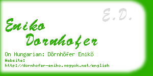 eniko dornhofer business card